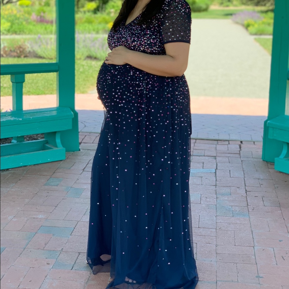 ASOS Maya V Neck Tulle Maxi Dress